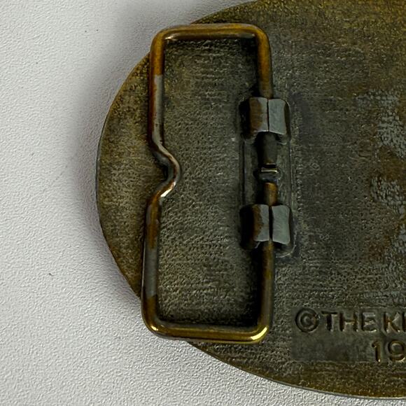 Vintage The Kinney Co 1977 Metal Cowboy Belt Buckle Embossed Design Name Carl - Picture 6 of 16